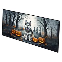 0.2 x 28 x 58 in. Alaskan Malamute Spooky Halloween Runner Mat