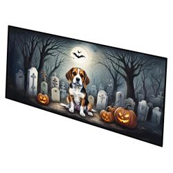 0.2 x 28 x 58 in. Beagle Spooky Halloween Runner Mat