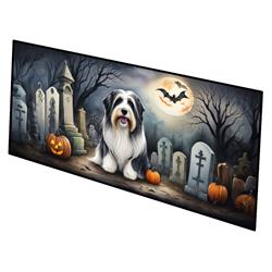 0.2 x 28 x 58 in. Bearded Collie Spooky Halloween Runner Mat