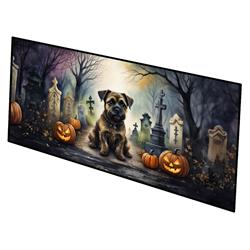 0.2 x 28 x 58 in. Border Terrier Spooky Halloween Runner Mat