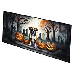 0.2 x 28 x 58 in. Boxer Spooky Halloween Runner Mat