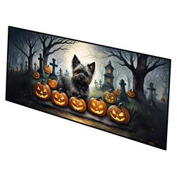 0.2 x 28 x 58 in. Cairn Terrier Spooky Halloween Runner Mat