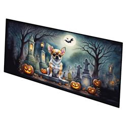 0.2 x 28 x 58 in. Chihuahua Spooky Halloween Runner Mat
