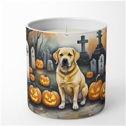 DAC2059CDL 3.25 x 3.75 x 3.25 in. Yellow Labrador Retriever Spooky Halloween Decorative Soy Candle
