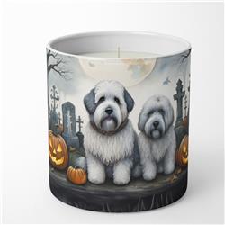DAC2071CDL 3.25 x 3.75 x 3.25 in. Old English Sheepdog Spooky Halloween Decorative Soy Candle