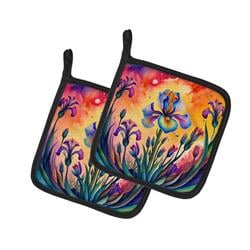 DAC1967PTHD 0.3 x 7.5 x 7.5 in. Colorful Iris Pair of Pot Holders