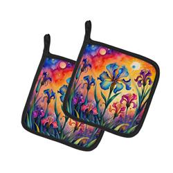 DAC1968PTHD 0.3 x 7.5 x 7.5 in. Colorful Iris Pair of Pot Holders