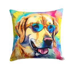 3 x 14 x 14 in. Yellow Labrador Hippie Dawg Fabric Decorative Pillow