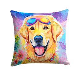 3 x 14 x 14 in. Yellow Labrador Hippie Dawg Fabric Decorative Pillow