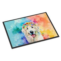 0.15 x 18 x 27 in. Great Pyrenees Hippie Dawg Doormat