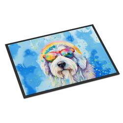 DAC2535MAT 0.15 x 18 x 27 in. Old English Sheepdog Hippie Dawg Doormat