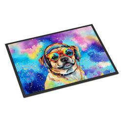 0.15 x 18 x 27 in. Pug Hippie Dawg Doormat