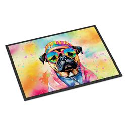 0.15 x 18 x 27 in. Pug Hippie Dawg Doormat