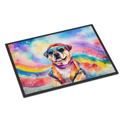 0.15 x 18 x 27 in. Pug Hippie Dawg Doormat