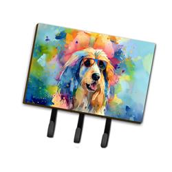 2 x 9 x 6 in. Afghan Hound Hippie Dawg Leash or Key Holder