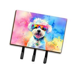 2 x 9 x 6 in. Bichon Frise Hippie Dawg Leash or Key Holder