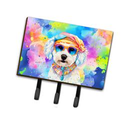 2 x 9 x 6 in. Bichon Frise Hippie Dawg Leash or Key Holder