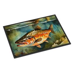 0.15 x 18 x 27 in. Brown Trout Doormat