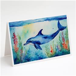 0.01 x 5 x 7 in. Dolphin Greeting Cards - Pack of 8