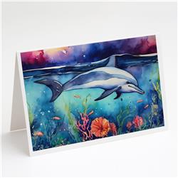 0.01 x 5 x 7 in. Dolphin Greeting Cards - Pack of 8