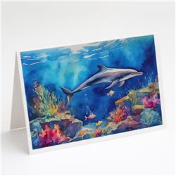 0.01 x 5 x 7 in. Dolphin Greeting Cards - Pack of 8