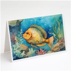 0.01 x 5 x 7 in. Flounder Greeting Cards - Pack of 8