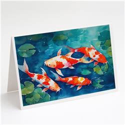 0.01 x 5 x 7 in. Koi Fish Greeting Cards - Pack of 8