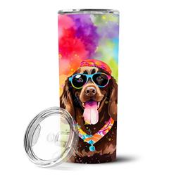 Picture of Carolines Treasures DAC2526TBL20 3 x 8.25 x 3 in. Chocolate Labrador Hippie Dawg Stainless Steel Skinny Tumbler