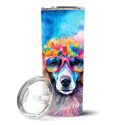 Picture of Carolines Treasures DAC2542TBL20 3 x 8.25 x 3 in. Poodle Hippie Dawg Stainless Steel Skinny Tumbler