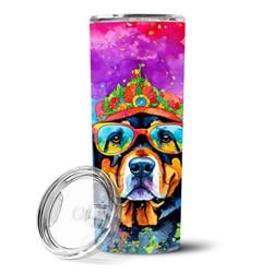 Picture of Carolines Treasures DAC2547TBL20 3 x 8.25 x 3 in. Rottweiler Hippie Dawg Stainless Steel Skinny Tumbler