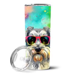 Picture of Carolines Treasures DAC2553TBL20 3 x 8.25 x 3 in. Schnauzer Hippie Dawg Stainless Steel Skinny Tumbler