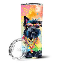 Picture of Carolines Treasures DAC2559TBL20 3 x 8.25 x 3 in. Scottish Terrier Hippie Dawg Stainless Steel Skinny Tumbler