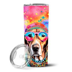 Picture of Carolines Treasures DAC2567TBL20 3 x 8.25 x 3 in. & 20 oz Weimaraner Hippie Dawg Stainless Steel Skinny Tumbler