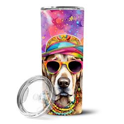 Picture of Carolines Treasures DAC2568TBL20 3 x 8.25 x 3 in. & 20 oz Weimaraner Hippie Dawg Stainless Steel Skinny Tumbler