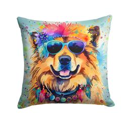3 x 14 x 14 in. Chow Chow Hippie Dawg Fabric Decorative Pillow
