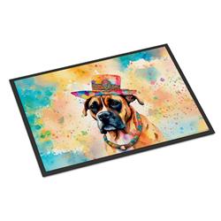 0.15 x 18 x 27 in. Boxer Hippie Dawg Doormat