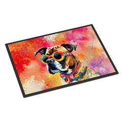 0.15 x 18 x 27 in. Boxer Hippie Dawg Doormat
