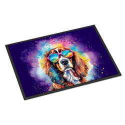0.15 x 18 x 27 in. Cavalier Spaniel Hippie Dawg Doormat