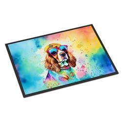 0.15 x 18 x 27 in. Cavalier Spaniel Hippie Dawg Doormat