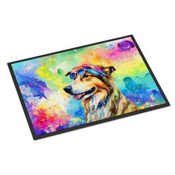 0.15 x 18 x 27 in. Collie Hippie Dawg Doormat