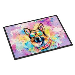 0.15 x 18 x 27 in. German Shepherd Hippie Dawg Doormat