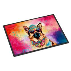 0.15 x 18 x 27 in. German Shepherd Hippie Dawg Doormat