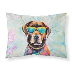 0.15 x 20.5 x 30 in. Chocolate Labrador Hippie Dawg Standard Pillowcase