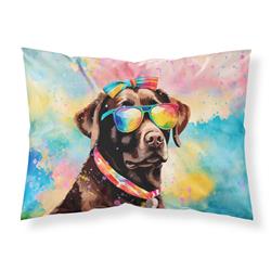 0.15 x 20.5 x 30 in. Chocolate Labrador Hippie Dawg Standard Pillowcase