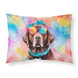 0.15 x 20.5 x 30 in. Chocolate Labrador Hippie Dawg Standard Pillowcase