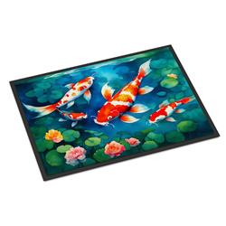 0.15 x 24 x 36 in. Koi Fish Doormat