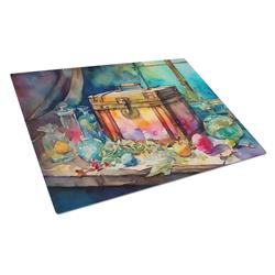 0.2 x 15 x 12 in. Treasure Chest Glass Cutting Board, Large