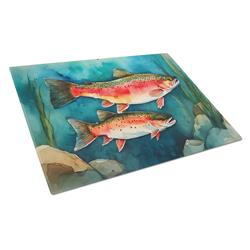 0.2 x 15 x 12 in. Trout Glass Cutting Board, Large