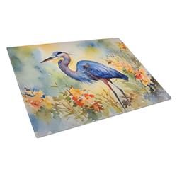 0.2 x 15 x 12 in. Blue Heron Glass Cutting Board, Large