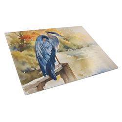 0.2 x 15 x 12 in. Blue Heron Glass Cutting Board, Large
